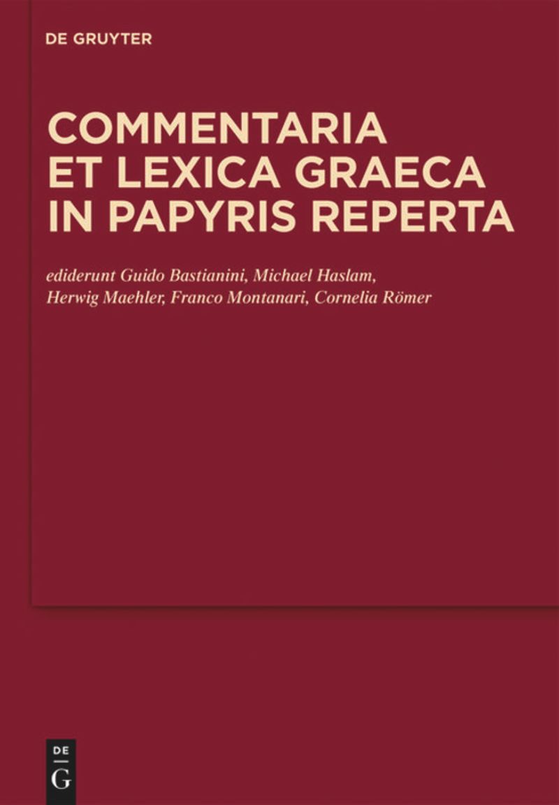 multi-volume work: Commentaria et lexica Graeca in papyris reperta (CLGP)