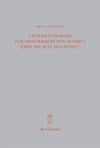 book: Untersuchungen zur hippokratischen Schrift "Über die alte Heilkunst"